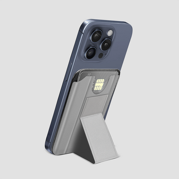 GRIPP MagSafe Wallet Card Holder With Stand - Grey