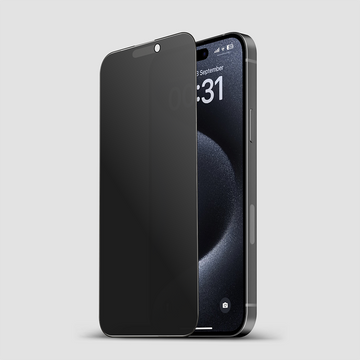 GRIPP Matte Privacy Tempered Glass for Apple iPhone 15 Pro