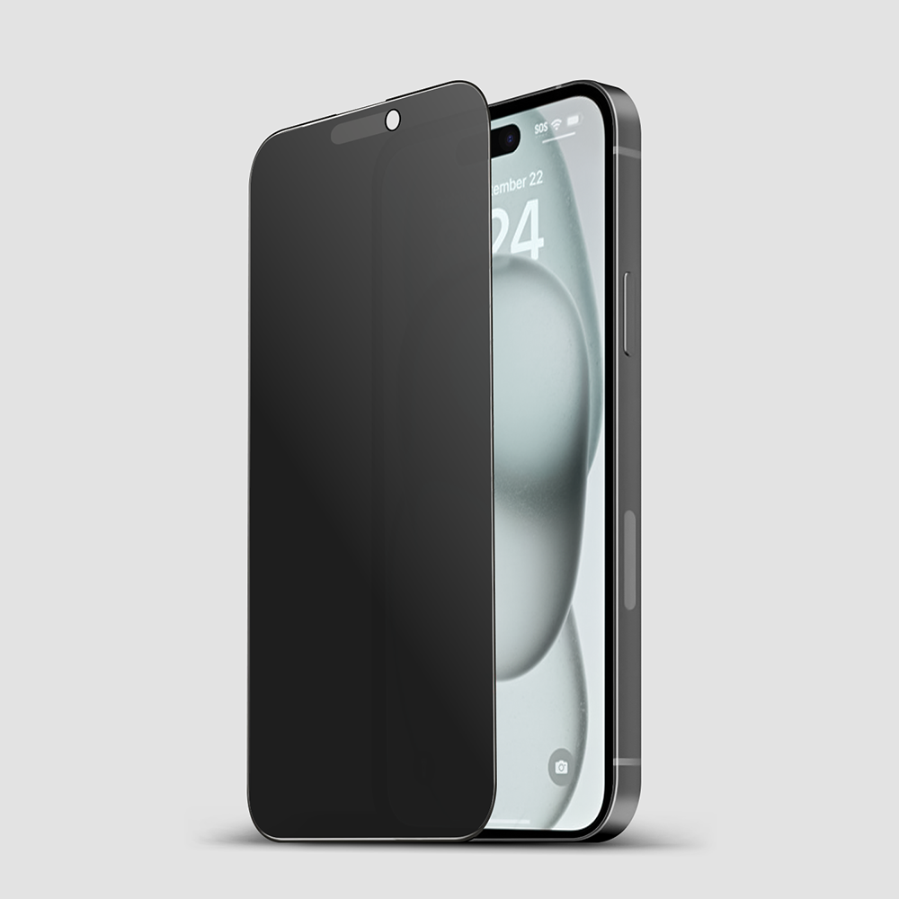GRIPP Matte Privacy Tempered Glass for Apple iPhone 15