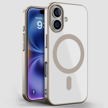 GRIPP Glacier Slim Apple iPhone 16 Plus MagSafe Case with 6ft Drop Tested - Natural Titanium