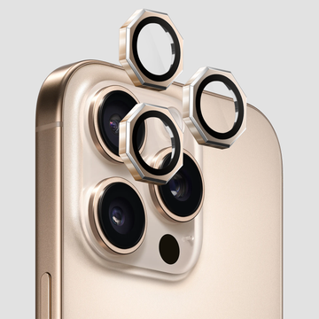 GRIPP Focal Octagon Camera Lens Protector 3N1 Compatible with Apple iPhone 16 Pro - Taupe Gold