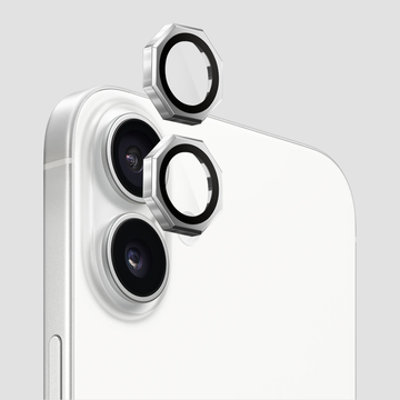 GRIPP Focal Octagon Camera Lens Protector 2N1 Compatible with Apple iPhone 16 Plus - Silver