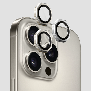 GRIPP Focal Octagon Camera Lens Protector 3N1 Compatible with Apple iPhone 16 Pro - Natural Titanium