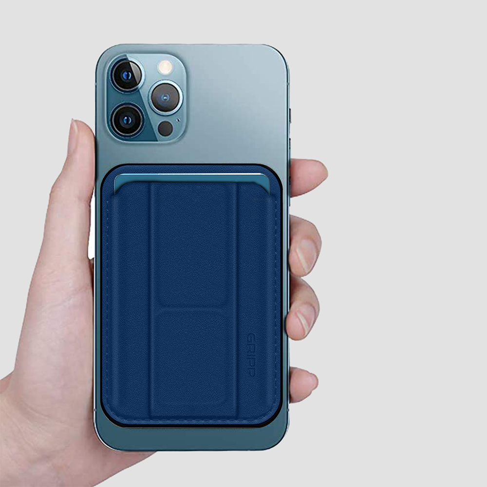 GRIPP MagSafe Wallet Card Holder With Stand - Blue