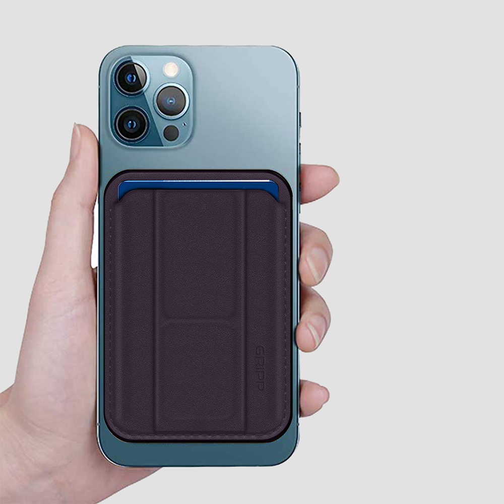 GRIPP MagSafe Wallet Card Holder With Stand - Purple