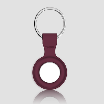 GRIPP Vent Silicon Keyring Apple AirTag Case - Burgundy