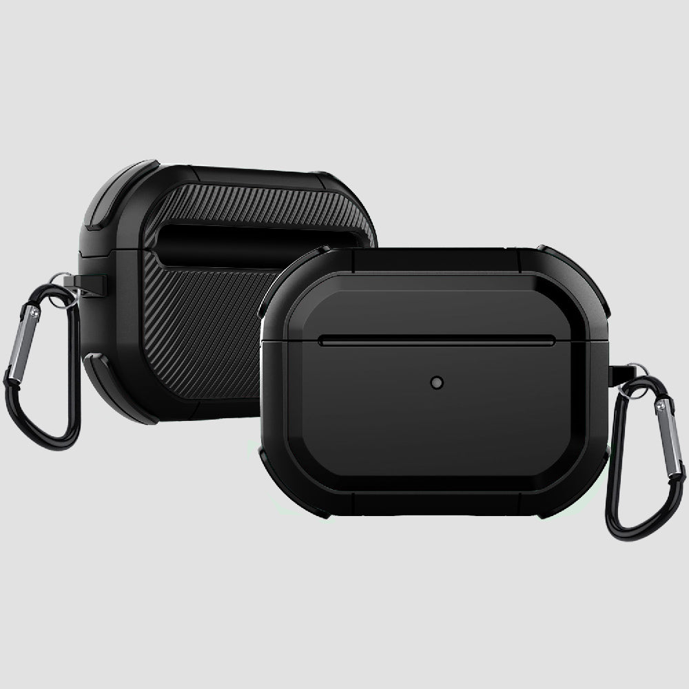 GRIPP Armor Apple AirPods Pro (1st Generation) Case with Carabiner Hook - Black