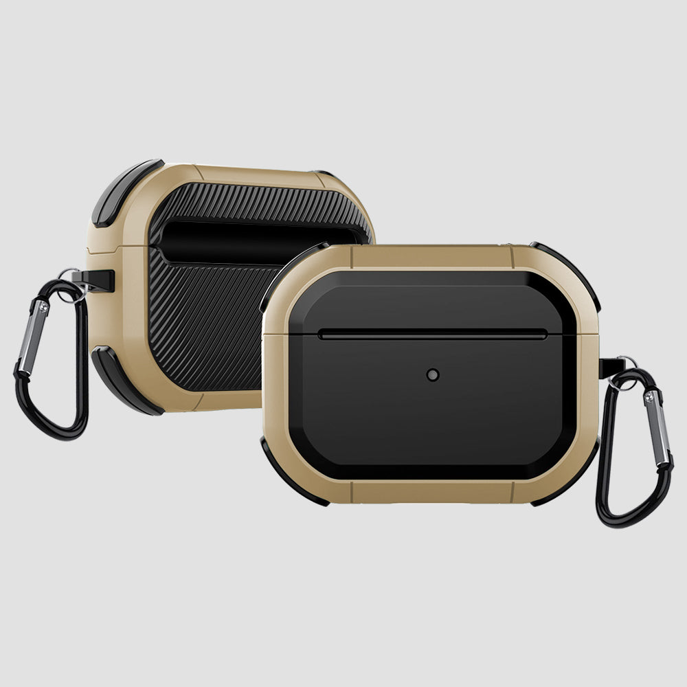 GRIPP Armor Apple AirPods Pro (1st Generation) Case with Carabiner Hook - Brown