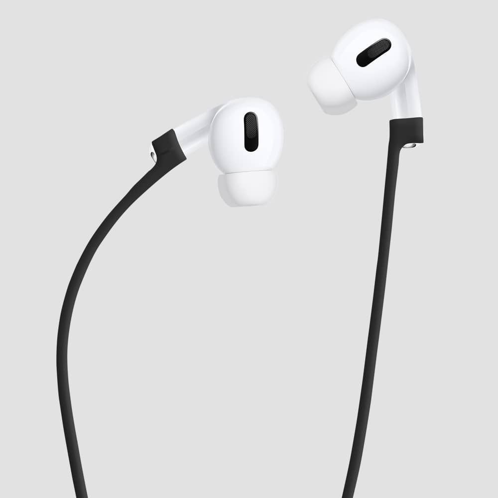 GRIPP Silicone Apple AirPods Pro (1st Generation) Case with Carabiner Hook - Black