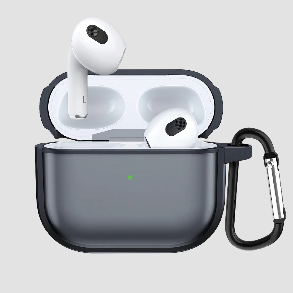 GRIPP Bolt Matte Apple AirPods Pro (1st Generation) Case with Carabiner Hook - Black
