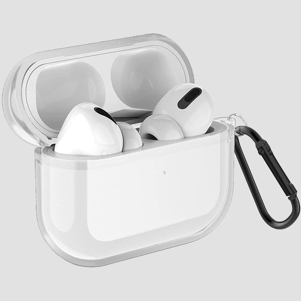 GRIPP Clear Apple AirPods Pro (1st Generation) Case with Carabiner Hook - Clear