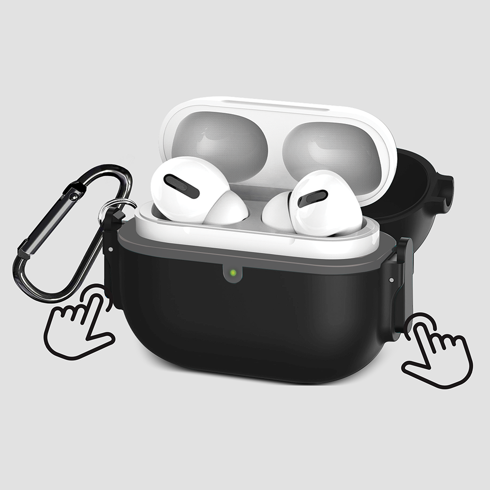 GRIPP Elite Apple AirPods Pro (1st Generation) Case with Carabiner Hook - Black