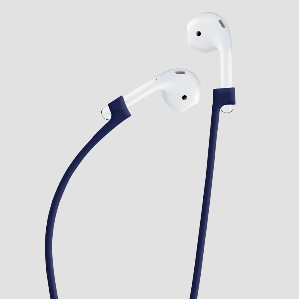 GRIPP Silicone Apple AirPods (1st & 2nd Generation) Case with Carabiner Hook - Indigo