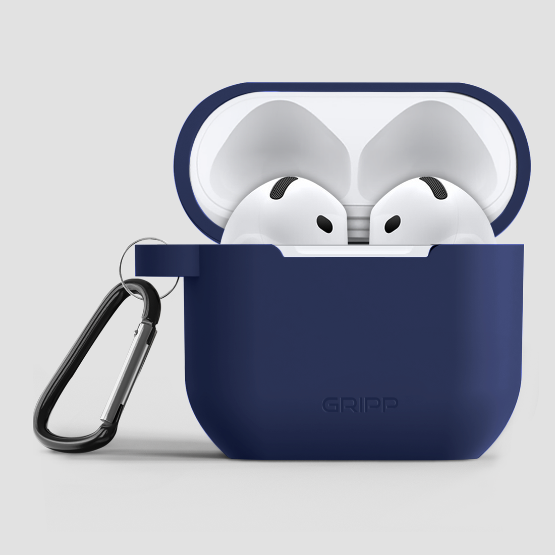 GRIPP Rubon Apple AirPods (4th Generation) Case with Carabiner Hook - Indigo