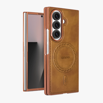 GRIPP Vintage Samsung Galaxy Z Fold 7 MagSafe Case - Brown