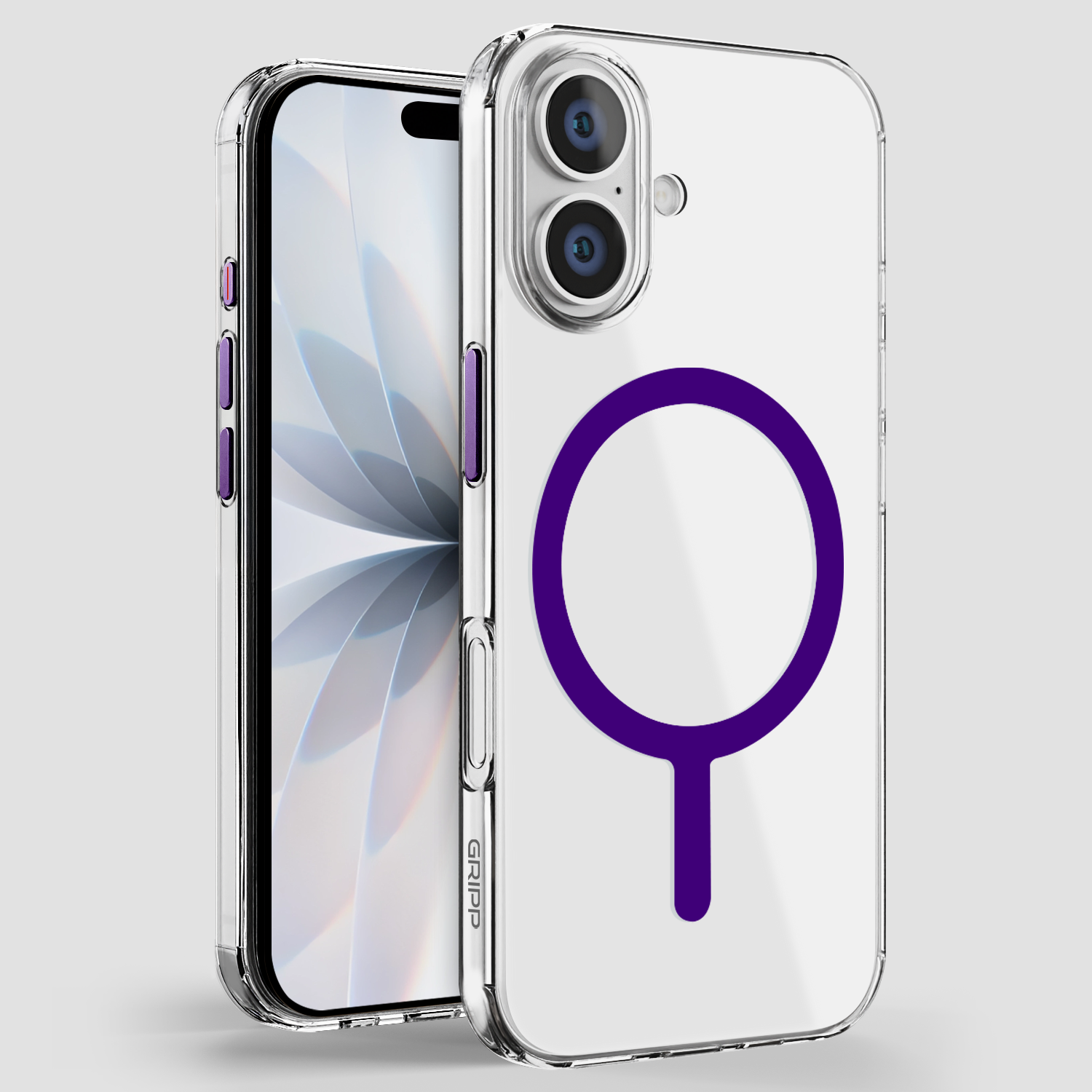 GRIPP Clear Xtreme Apple iPhone 17 MagSafe Case with 8ft Drop Tested - Purple