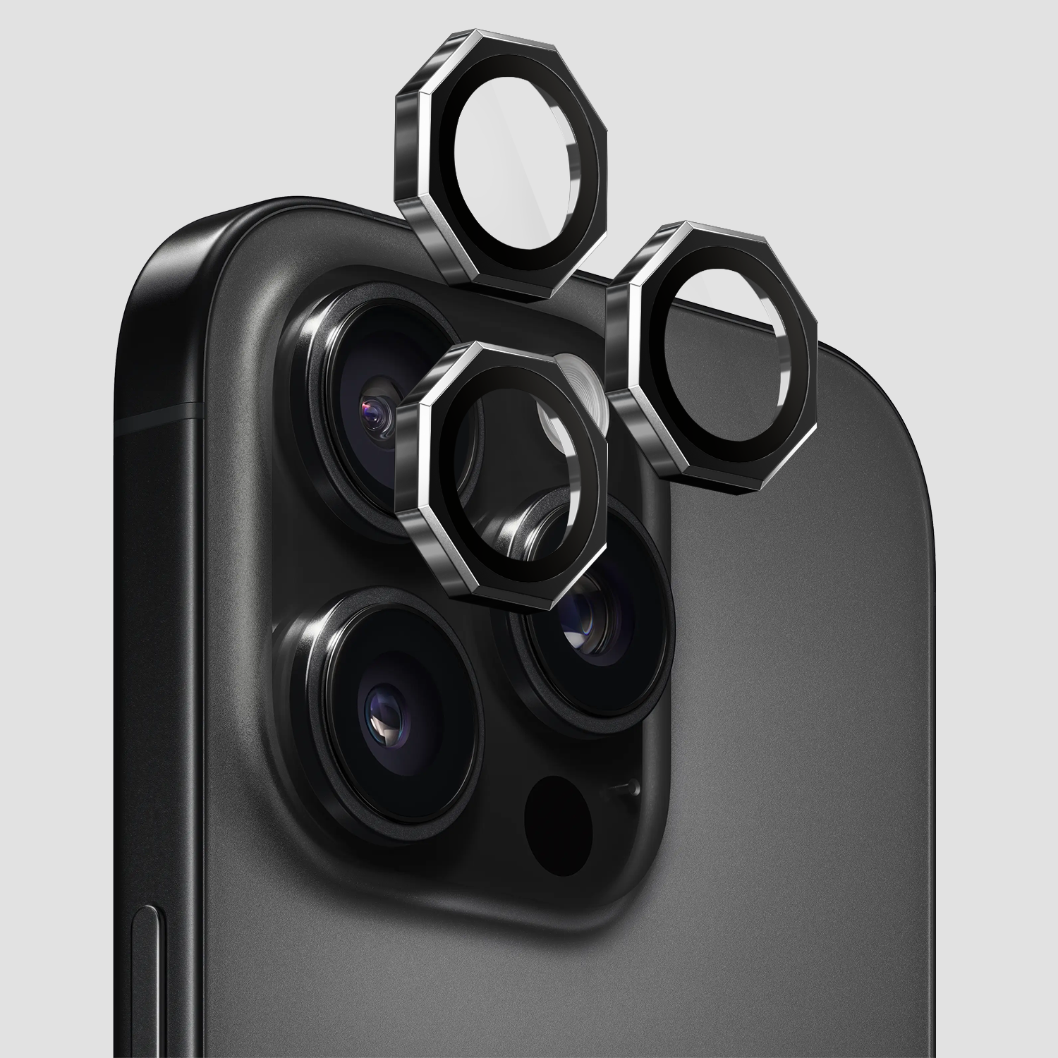 GRIPP Focal Octagon Camera Lens Protector 3N1 Compatible with Apple iPhone 16 Pro - Black