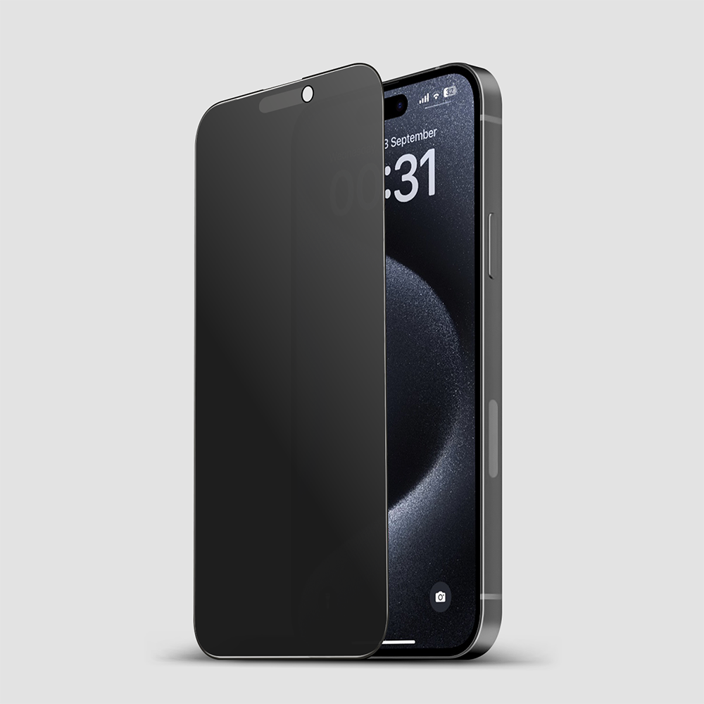 GRIPP Matte Privacy Tempered Glass for Apple iPhone 15 Pro (6.1")