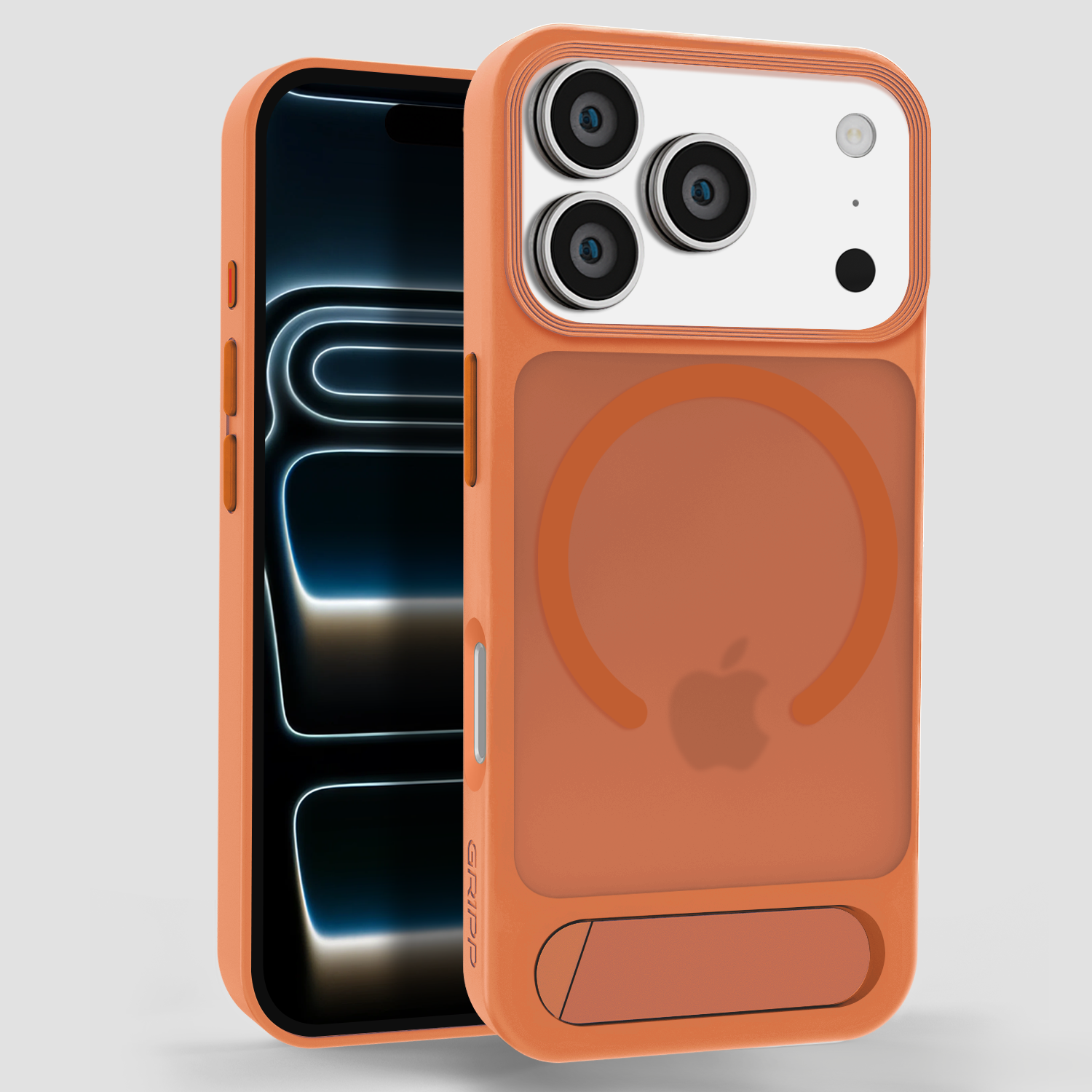 GRIPP Bolt MagStand Apple iPhone 17 Pro MagSafe Case with 8ft Drop Tested - Orange
