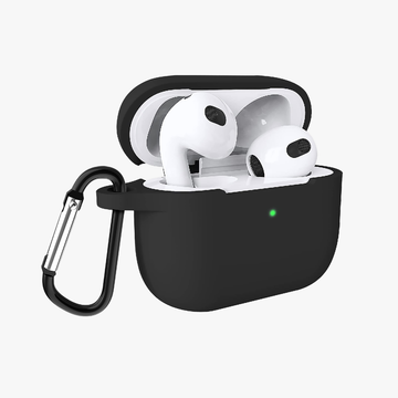 GRIPP Rubon Apple AirPods (3rd Generation) Case with Carabiner - Black