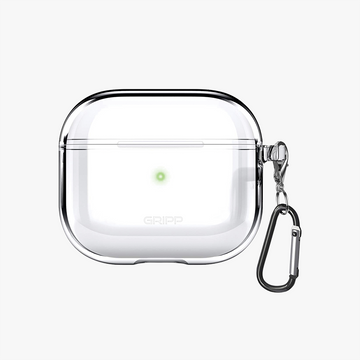 GRIPP Clear Apple AirPods (3rd Generation) Case with Carabiner - Clear