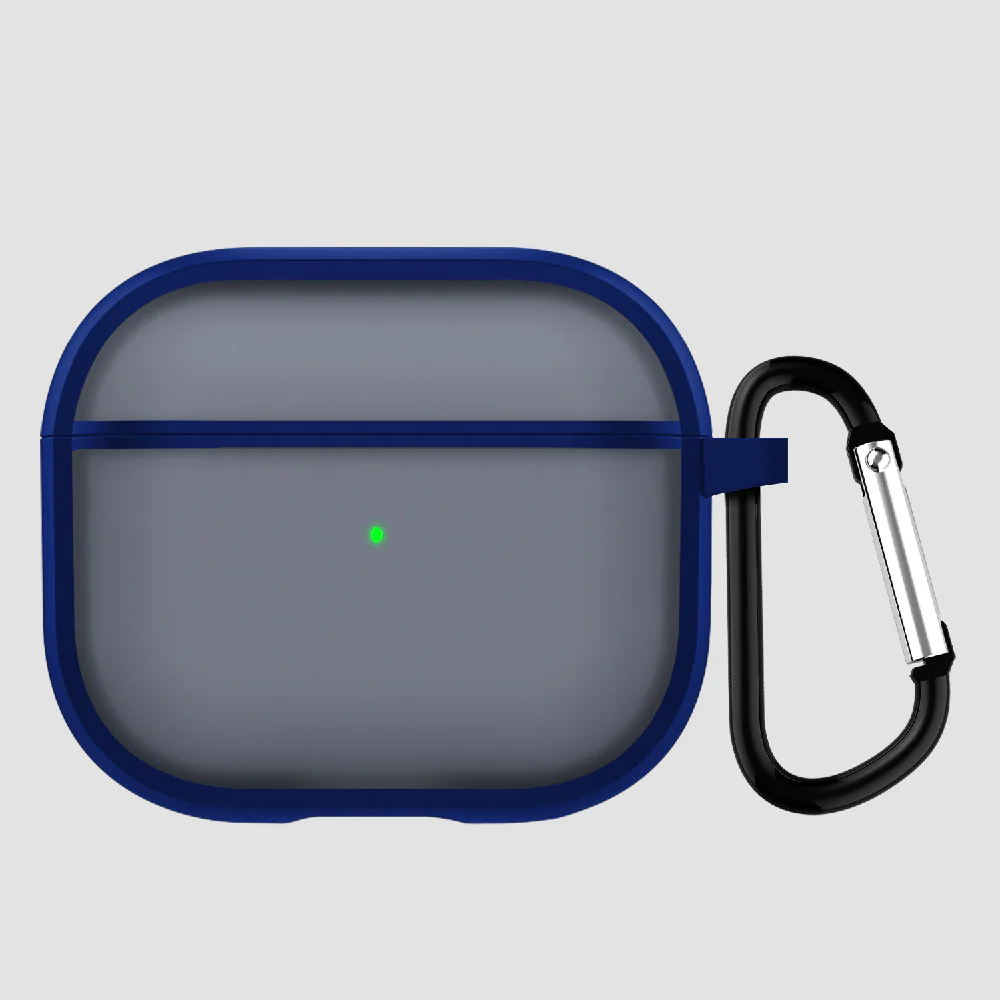 GRIPP Bolt Matte Apple AirPods Pro (1st Generation) Case with Keyring Hook - Blue