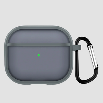 GRIPP Bolt Matte Apple AirPods Pro (1st Generation) Case with Keyring Hook - Grey