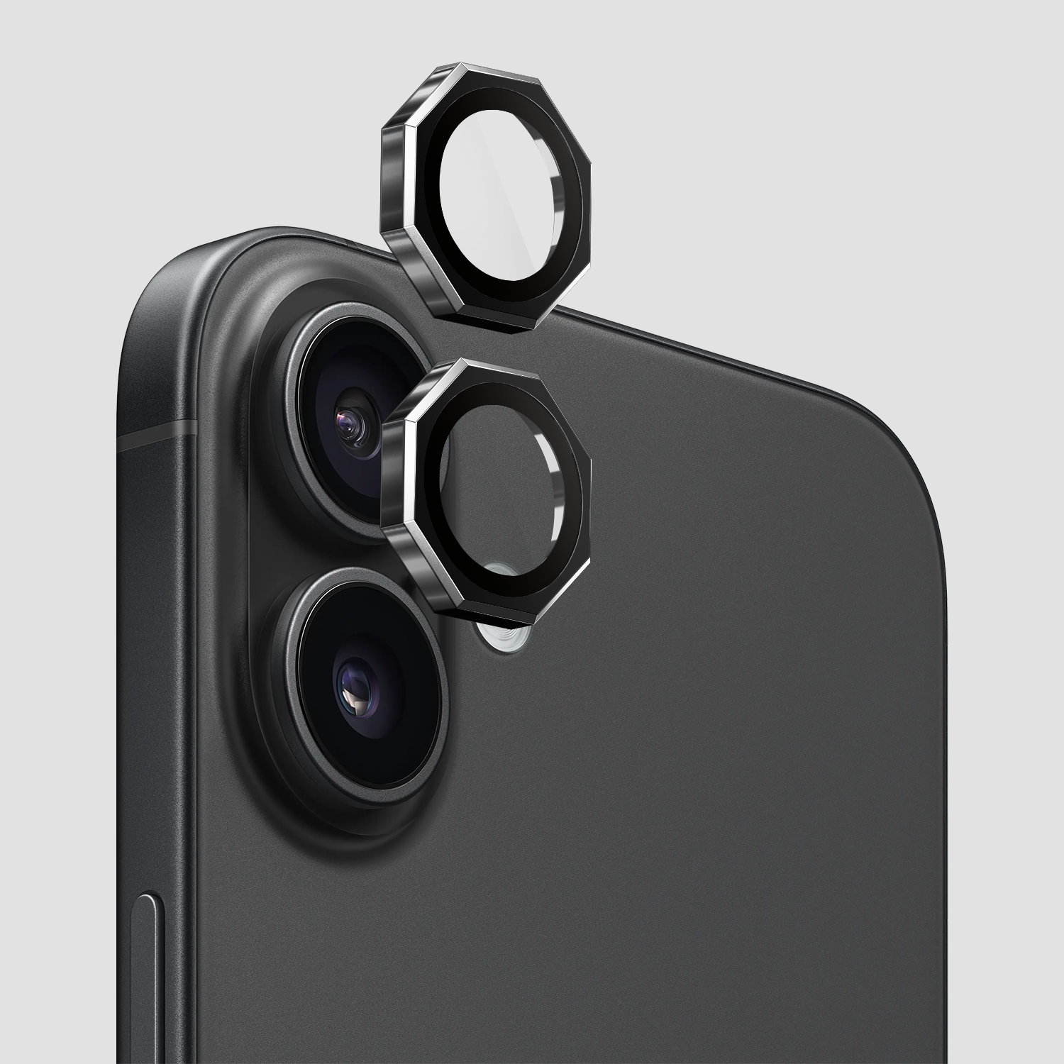GRIPP Focal Octagon Camera Lens Protector 2N1 Compatible with Apple iPhone 16 Plus - Black