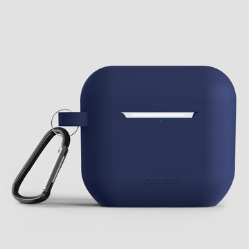 GRIPP Rubon Apple AirPods (4th Generation) Case with Keyring Hook & Strap - Indigo