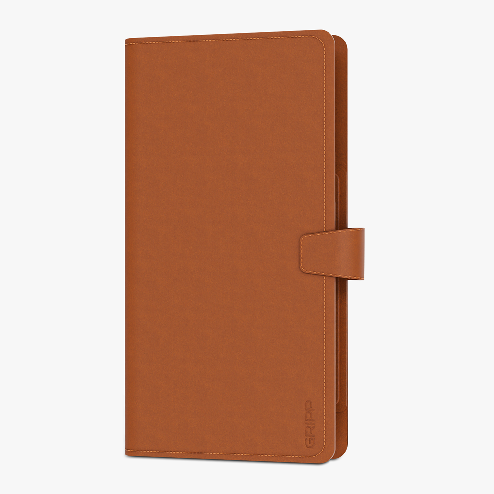 GRIPP Polo Book Wallet Apple iPhone 17 Pro and All MagSafe Phones up to 6.5" / 16.51 cm MagSafe Case - Camel