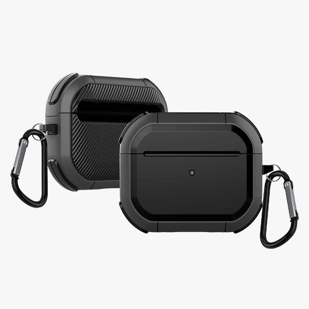 GRIPP Armor Apple AirPods (3rd Generation) Case with Carabiner - Black