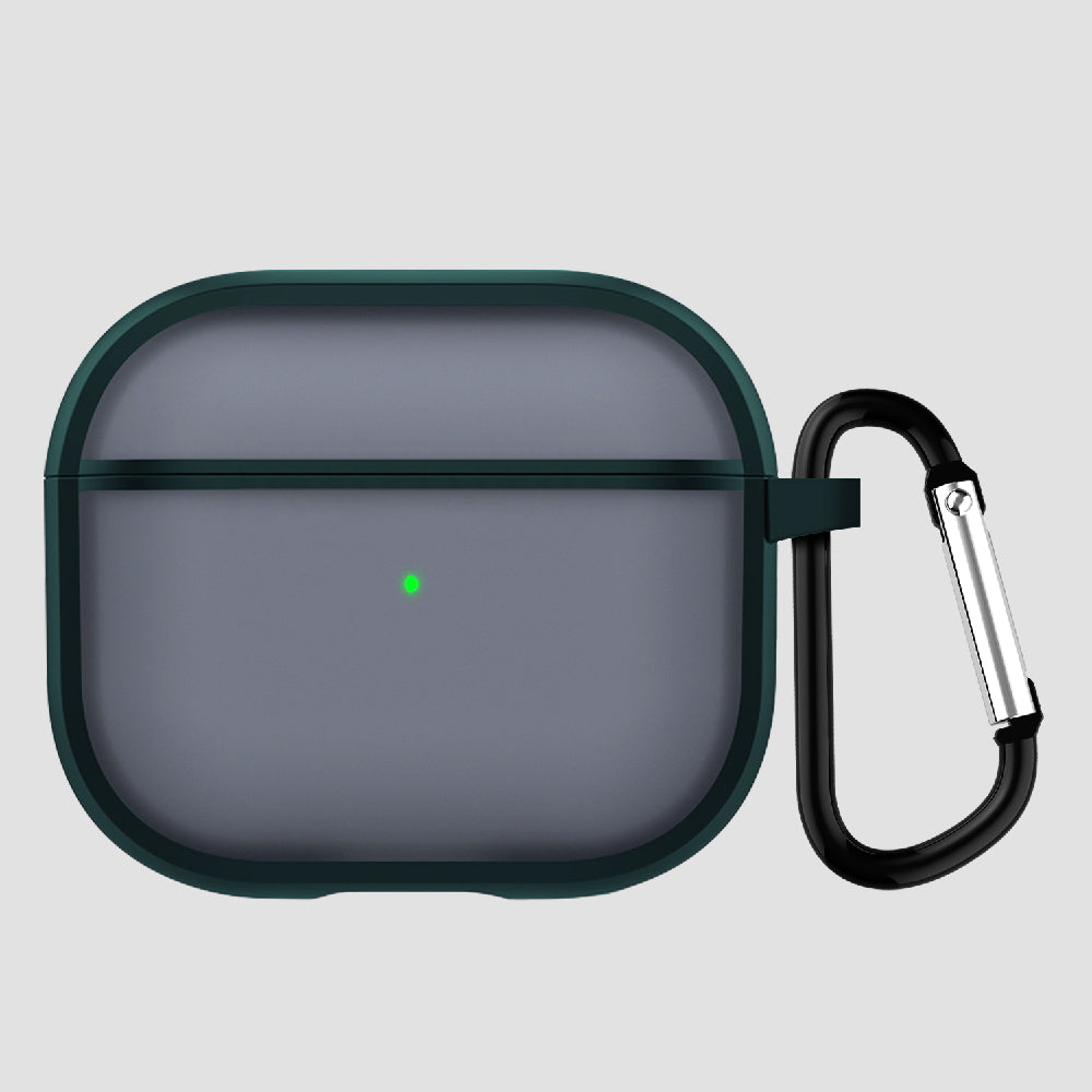 GRIPP Bolt Matte Apple AirPods (3rd Generation) Case with Keyring Hook - Green