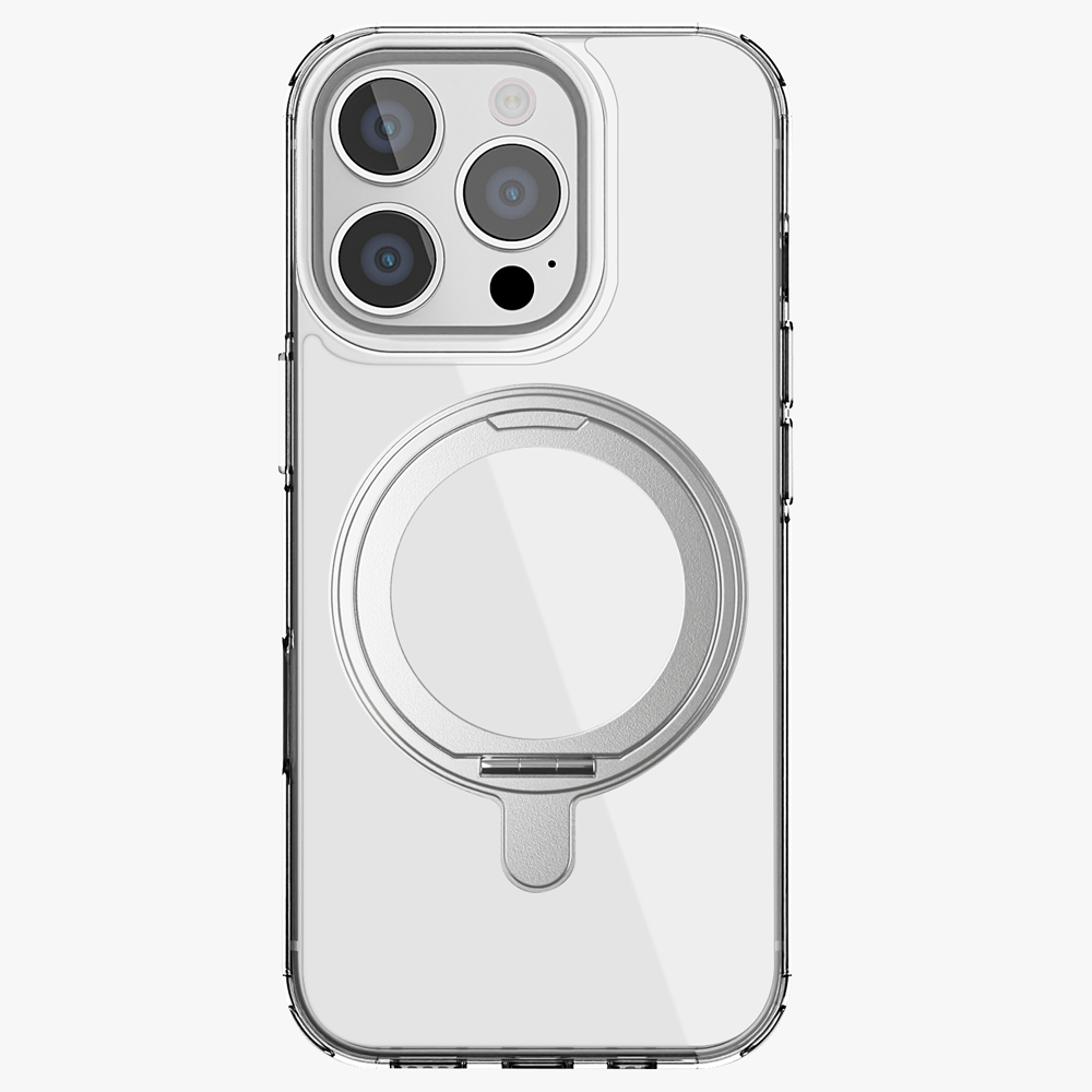 GRIPP Clear MagStand Apple iPhone 16 Pro Max MagSafe Case with 6ft Drop Tested - Clear