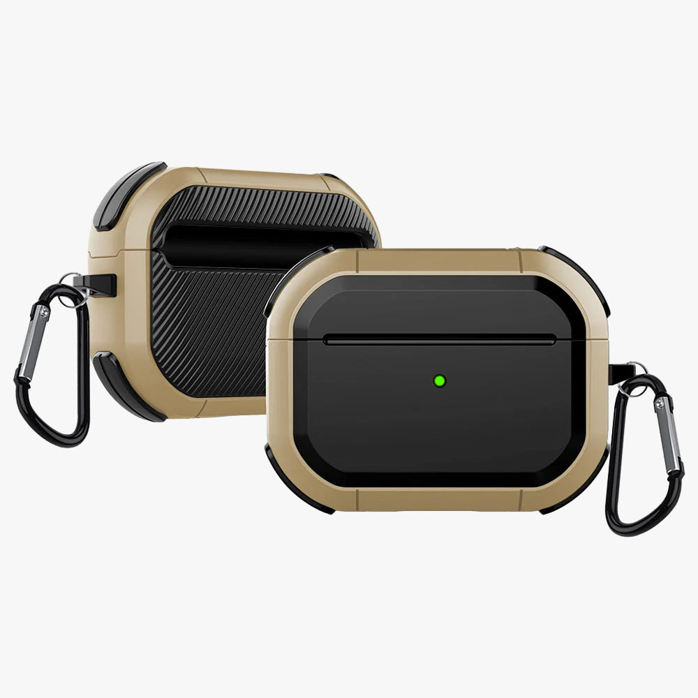 GRIPP Armor Apple AirPods Pro (1st Generation) Case with Carabiner - Brown