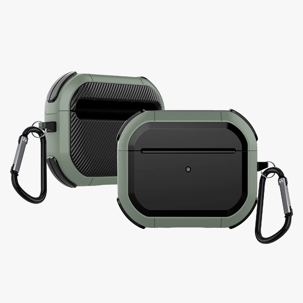 GRIPP Armor Apple AirPods (3rd Generation) Case with Carabiner - Green
