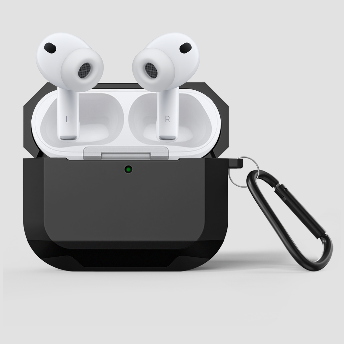 GRIPP Elegance Apple AirPods Pro (3rd Generation) Case with Carabiner Hook - Black