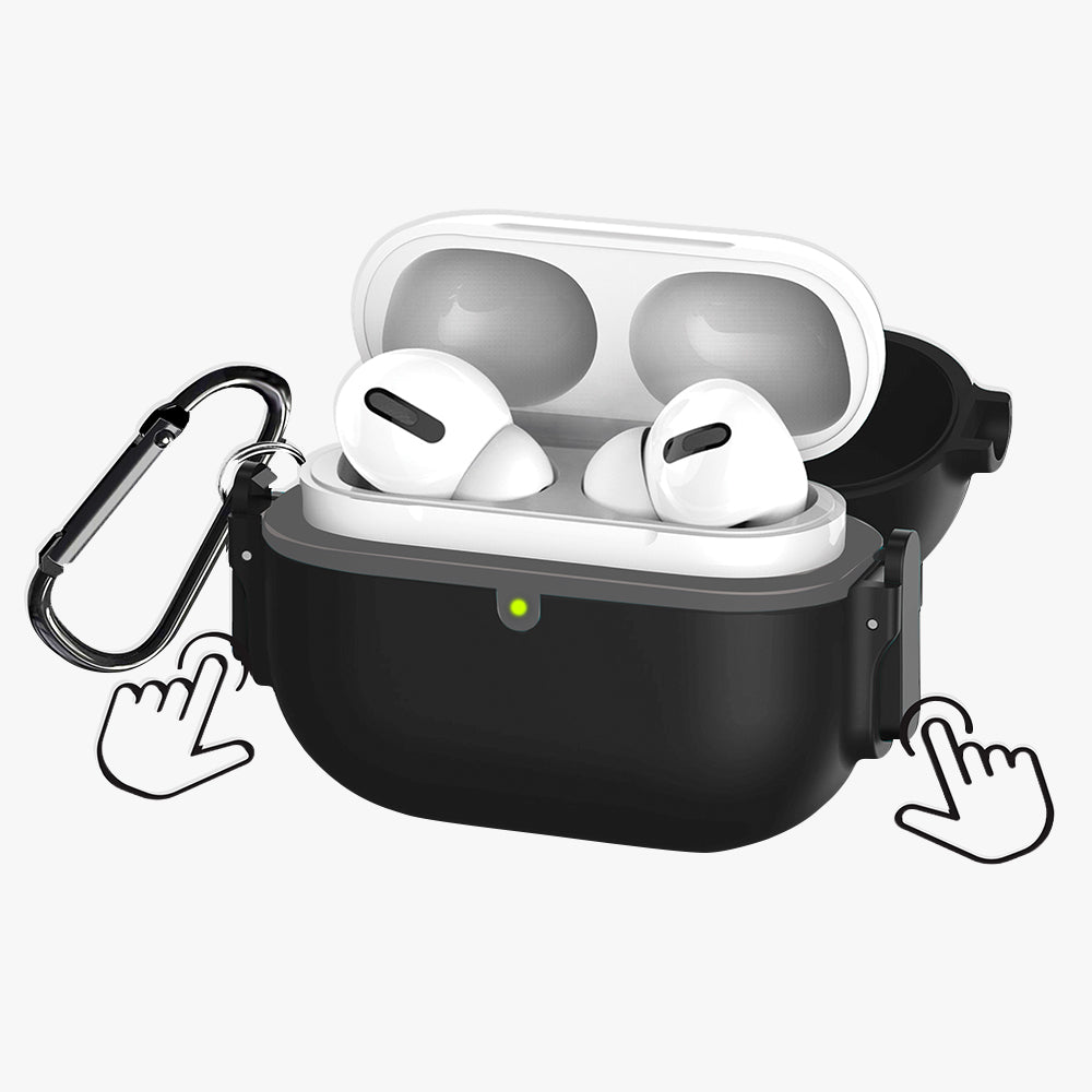 GRIPP Elite Apple AirPods Pro (1st Generation) Case with Carabiner - Black