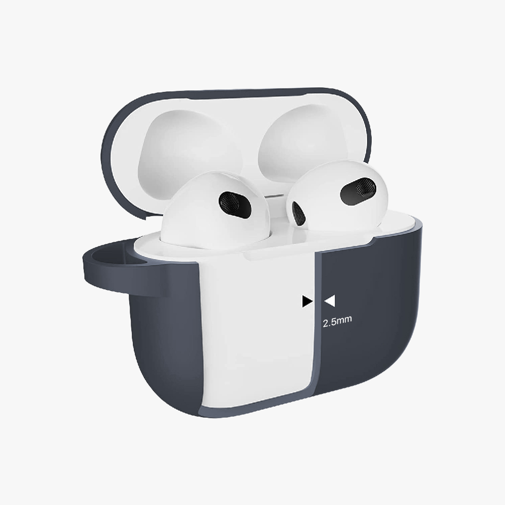 GRIPP Rubon Apple AirPods (3rd Generation) Case with Carabiner - Charcoal