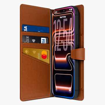 GRIPP Polo Book Wallet Apple iPhone 17 and All MagSafe Phones up to 6.5" / 16.51 cm MagSafe Case - Camel