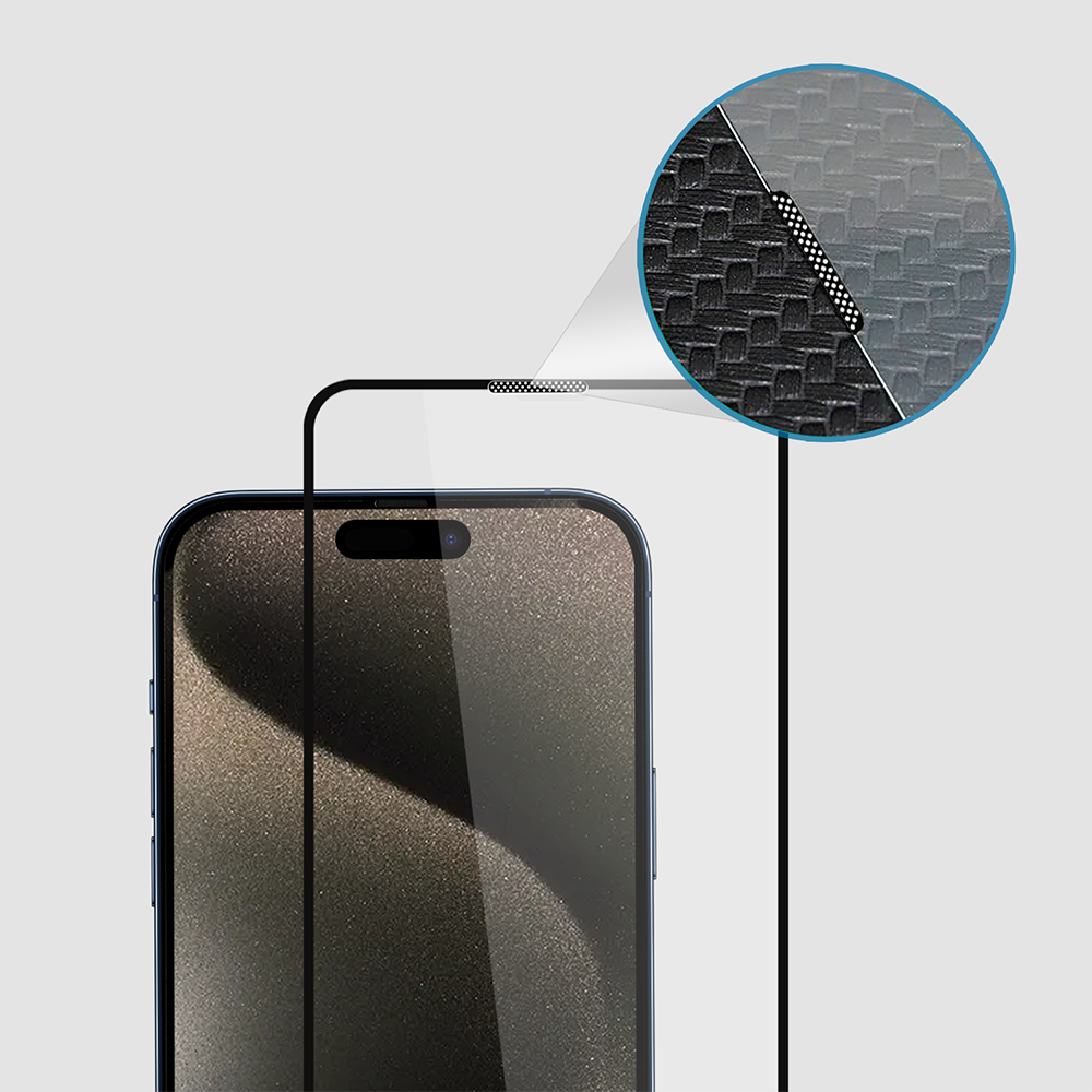 GRIPP Dust Proof 3D Tempered Glass for Apple iPhone 15 Pro Max