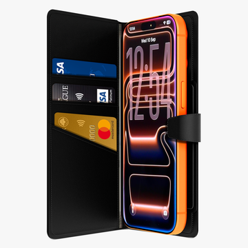 GRIPP Polo Book Wallet Apple iPhone 17 and All MagSafe Phones up to 6.5" / 16.51 cm MagSafe Case - Black