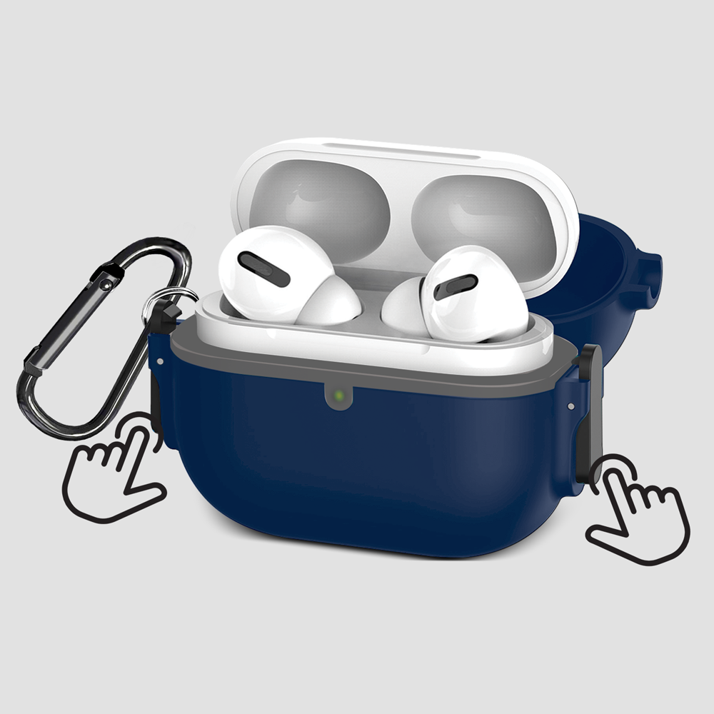GRIPP Elite Apple AirPods Pro (1st Generation) Case with Carabiner Hook - Blue
