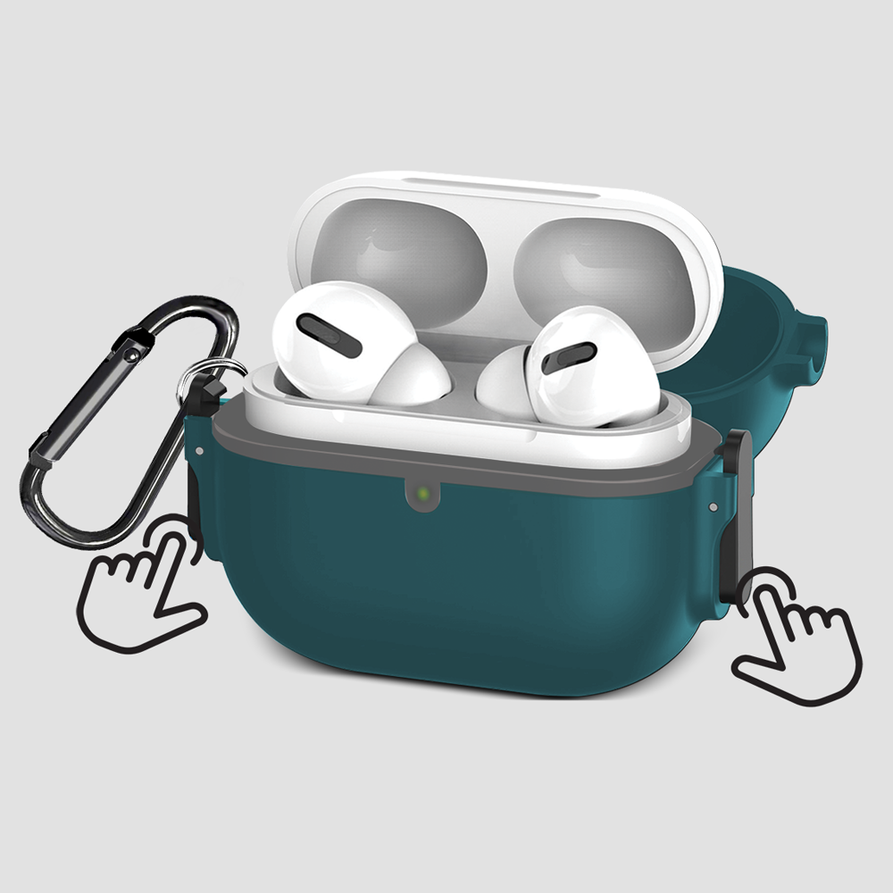 GRIPP Elite Apple AirPods Pro (1st Generation) Case with Carabiner Hook - Green