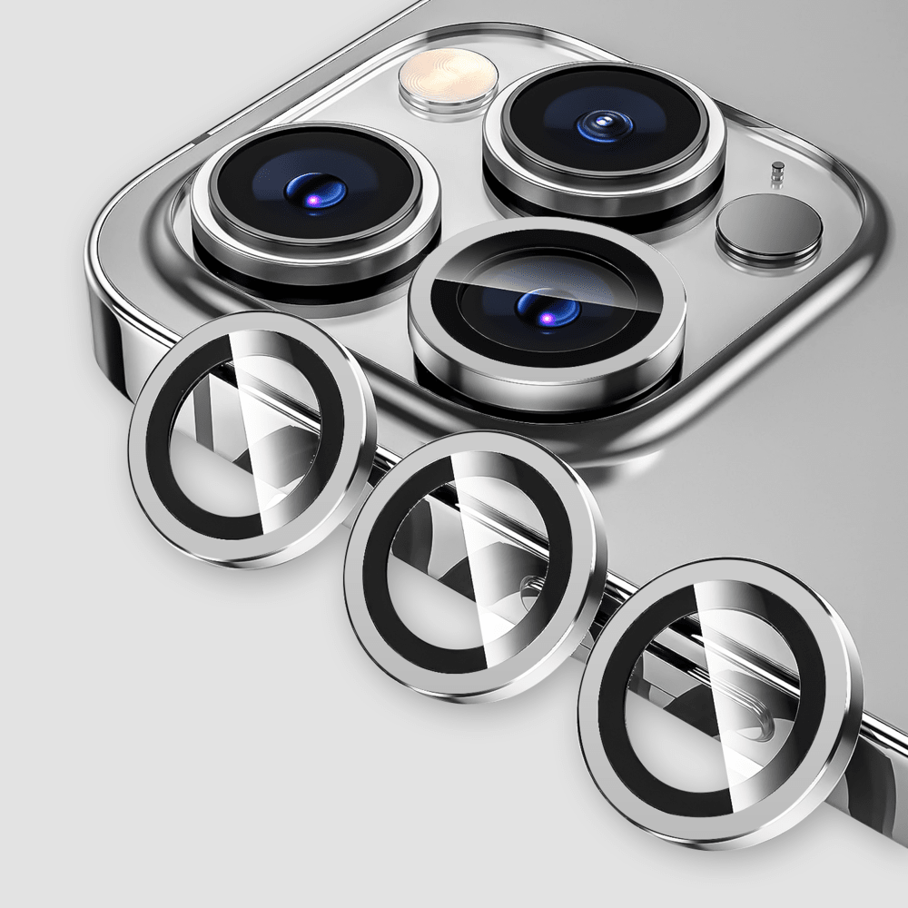 GRIPP Focal Camera Lens Protector 3N1 Compatible with Apple iPhone 15 Pro - Silver