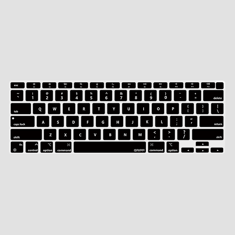 GRIPP Keyboard Skin for Apple MacBook Pro 13" / 33.02 cm (2020-2022) - Black